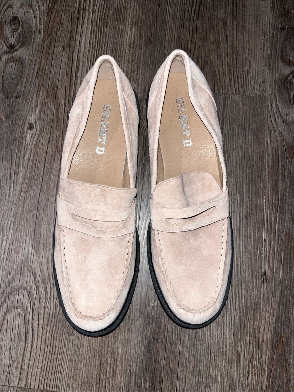 SILENT D Suede Penny Loafers